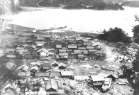 昭和南海地震（昭和21年）による浅川港（海陽町）の被災状況（上空写真）